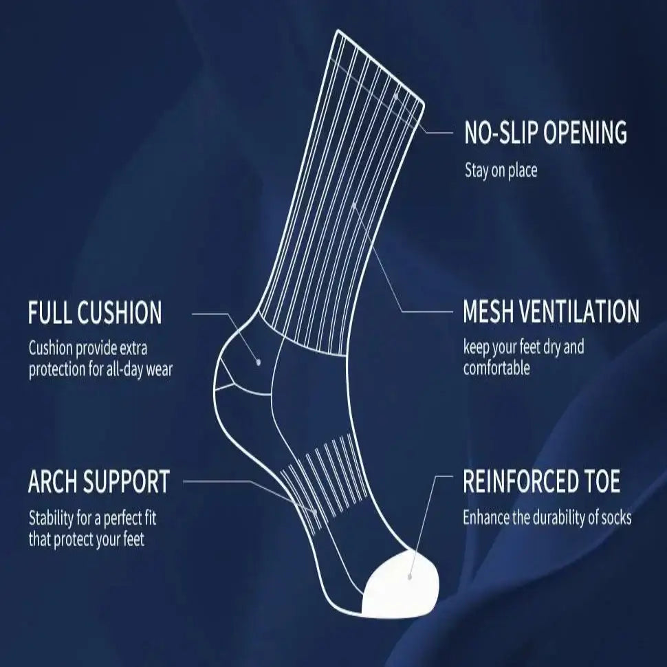 10 Pairs Plus Size Men’s Athletic Socks (3 colours available) - SS