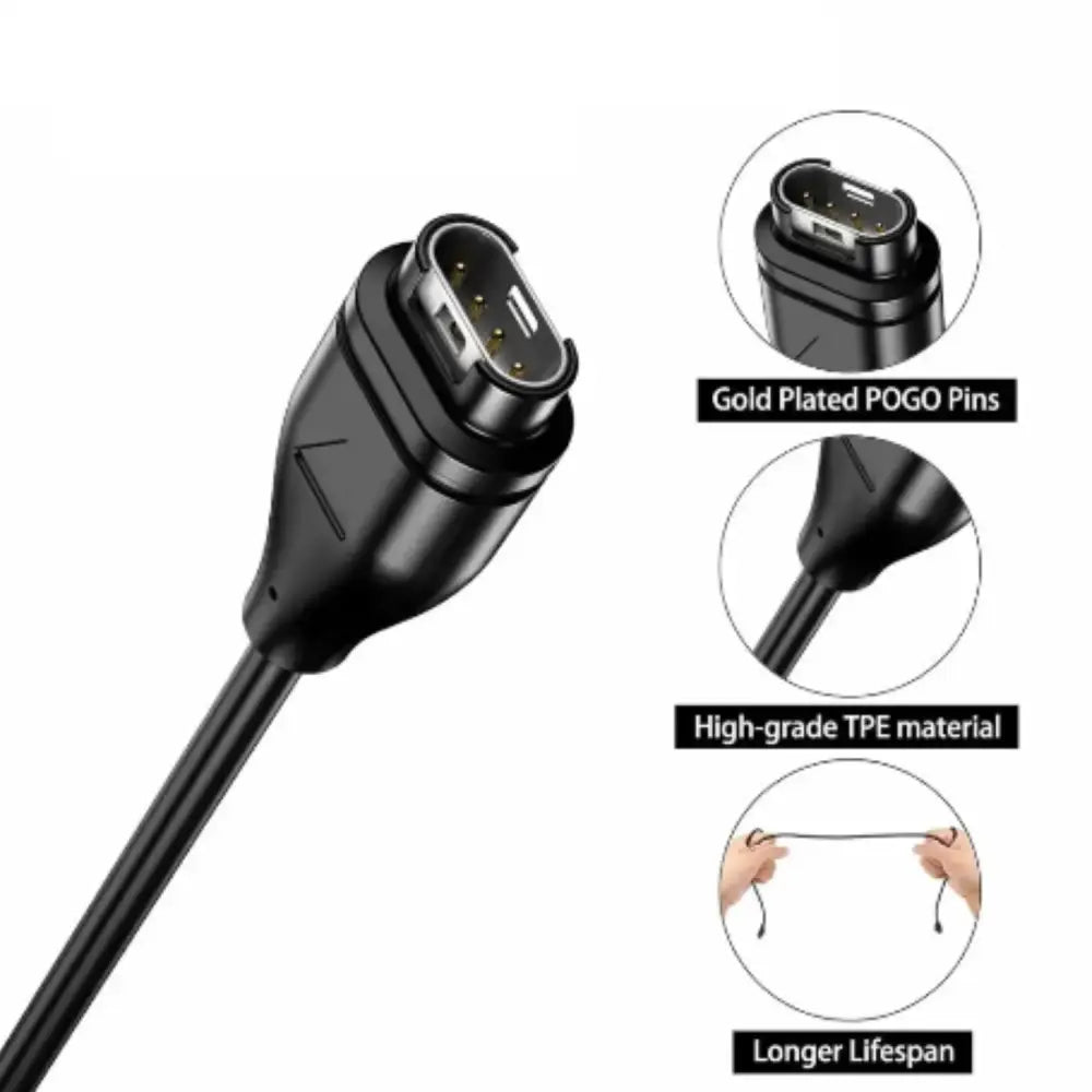 100cm USB-C Charger for Garmin Fenix 5–6 Pro