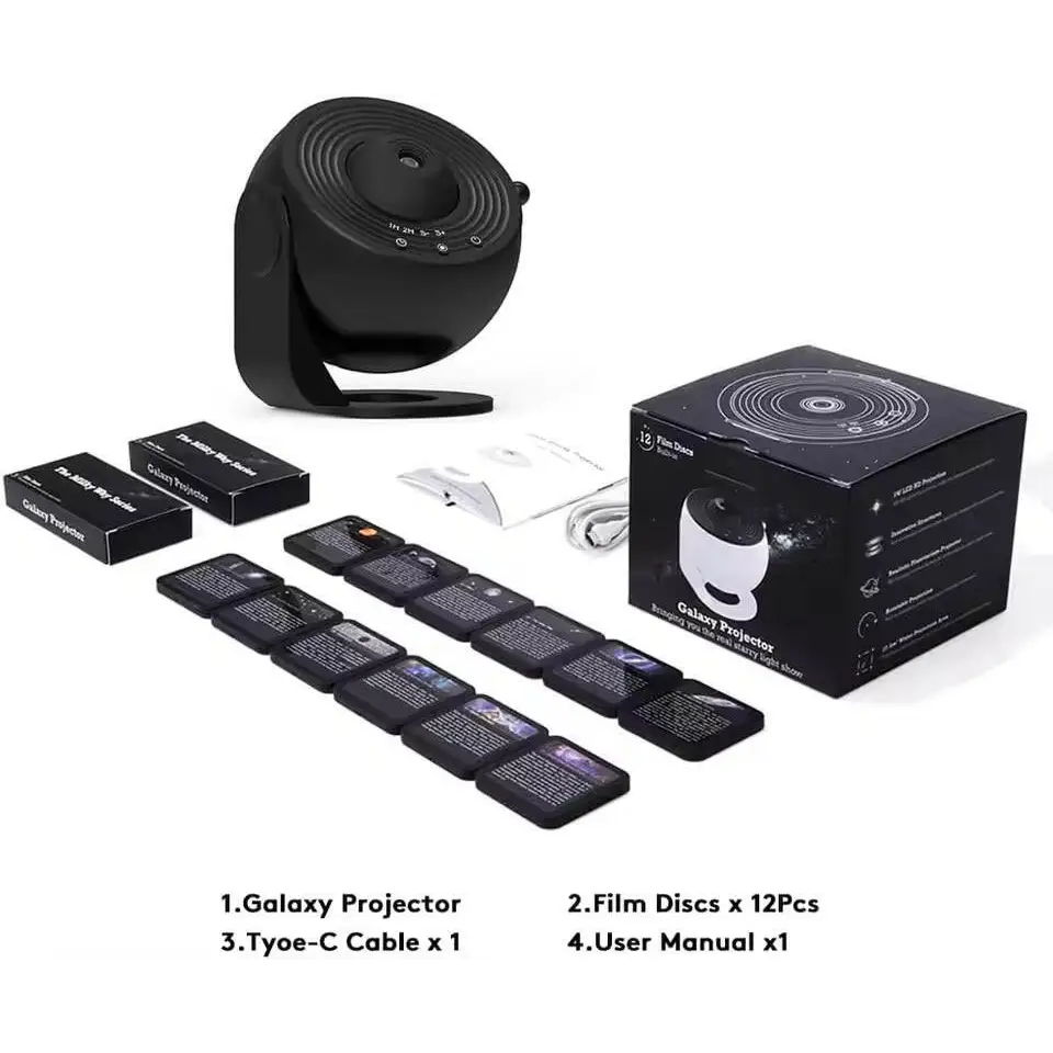 12-in-1 Starry Night Projector - Black
