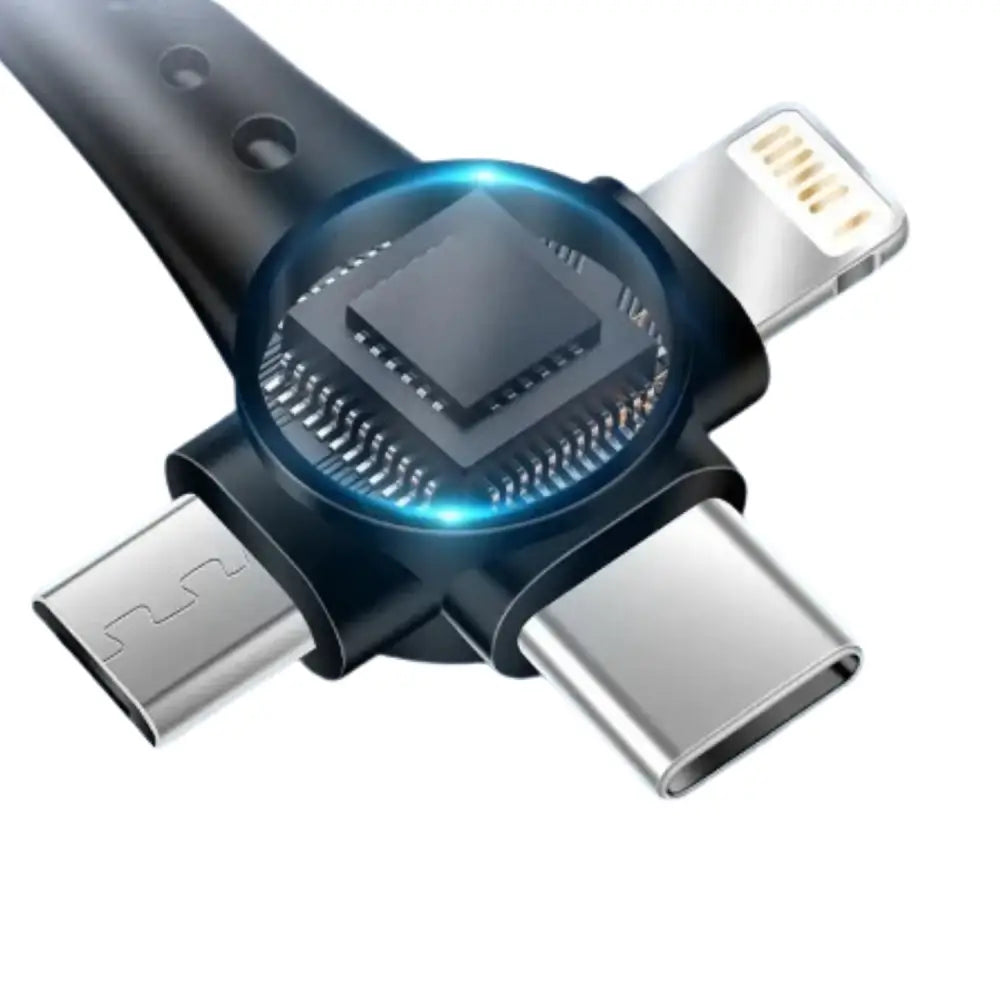 120W 3-in-1 USB-C Super-Fast Retractable Charging Cable