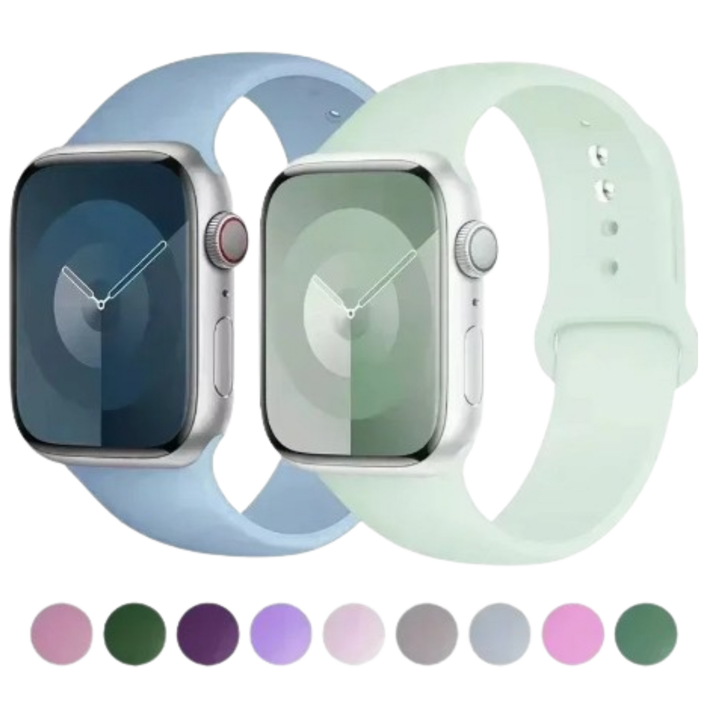 Silicone Replacement Strap for Apple Watch Series (38mm - 42mm) (available in 45 colours)