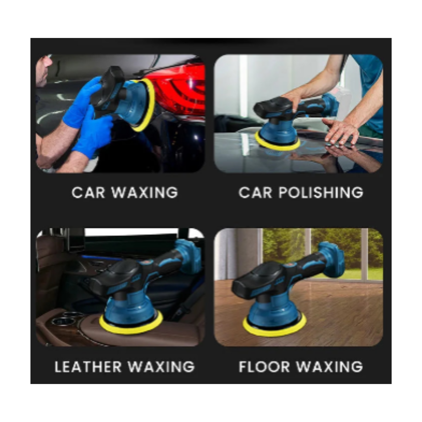 Cordless Car Polisher 18–21V – 8-Speed (available in 4 types)