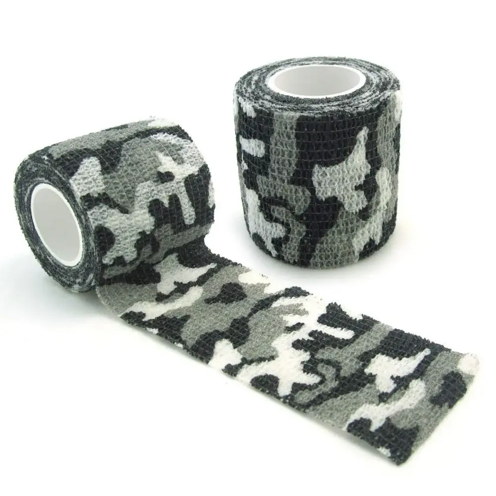 1pc Camouflage Invisible Tape Camo Form Reusable Self Cling Camo Hunting Rifle Fabric Tape Wrap Outdoor Camping