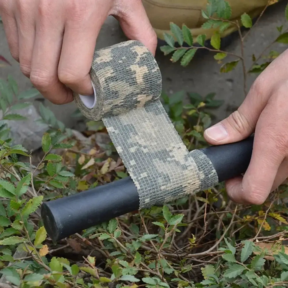 1pc Camouflage Invisible Tape Camo Form Reusable Self Cling Camo Hunting Rifle Fabric Tape Wrap Outdoor Camping