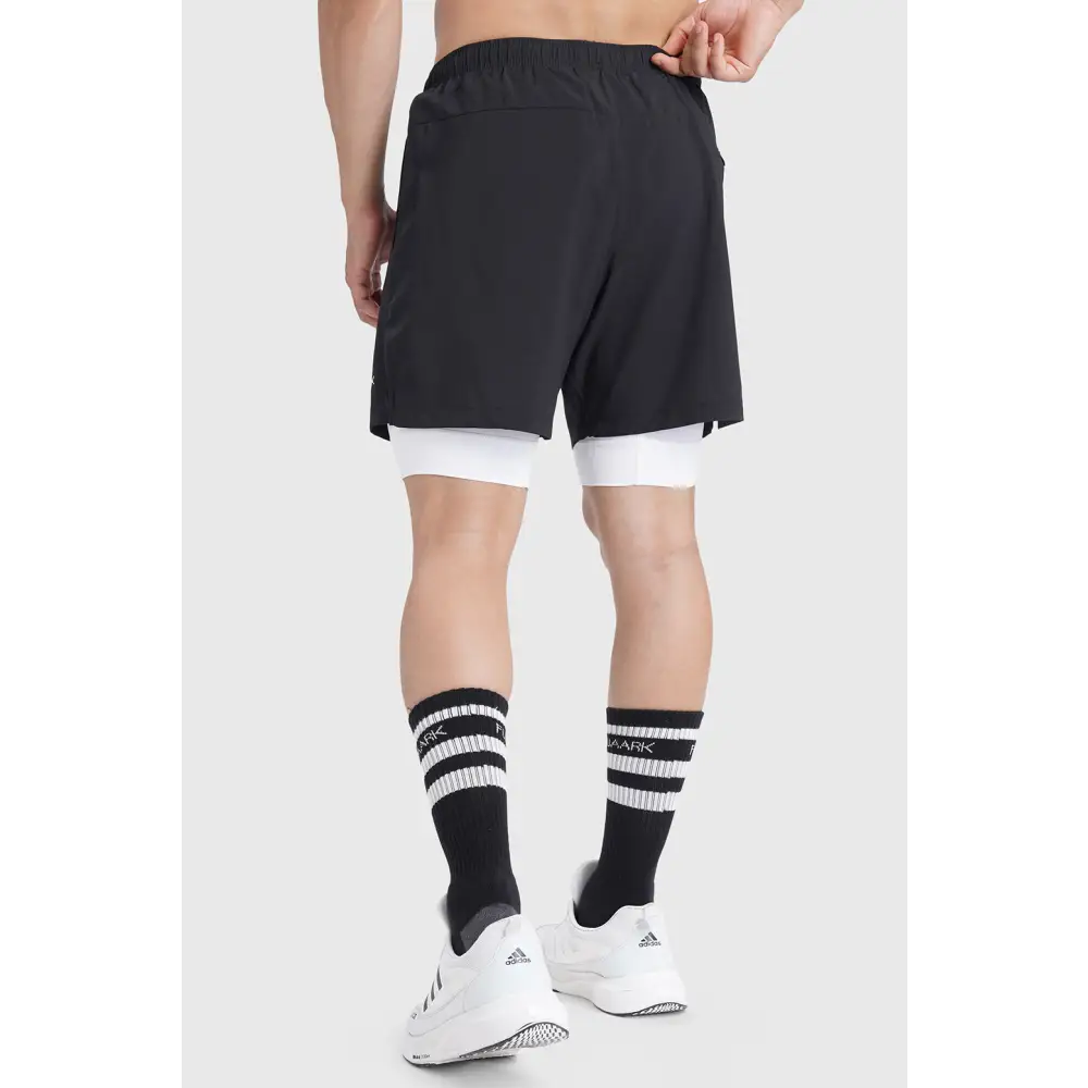 2 in 1 Laser Short Black - Shorts