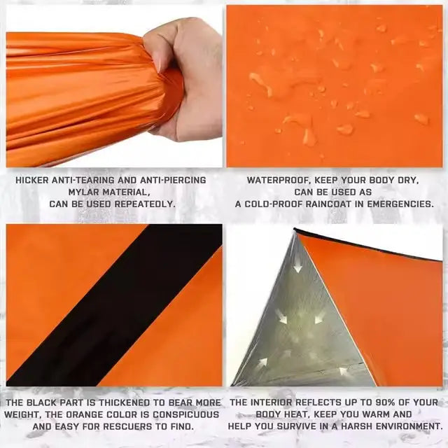 2 Person Emergency Shelter - Orange Emergency Ten