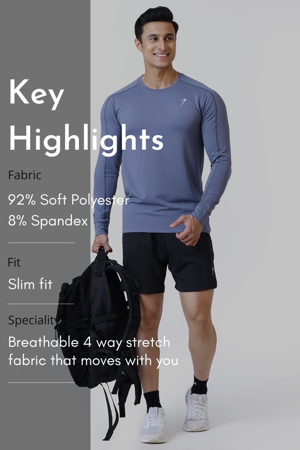 Rush Fullsleeves T-shirt Light Grey