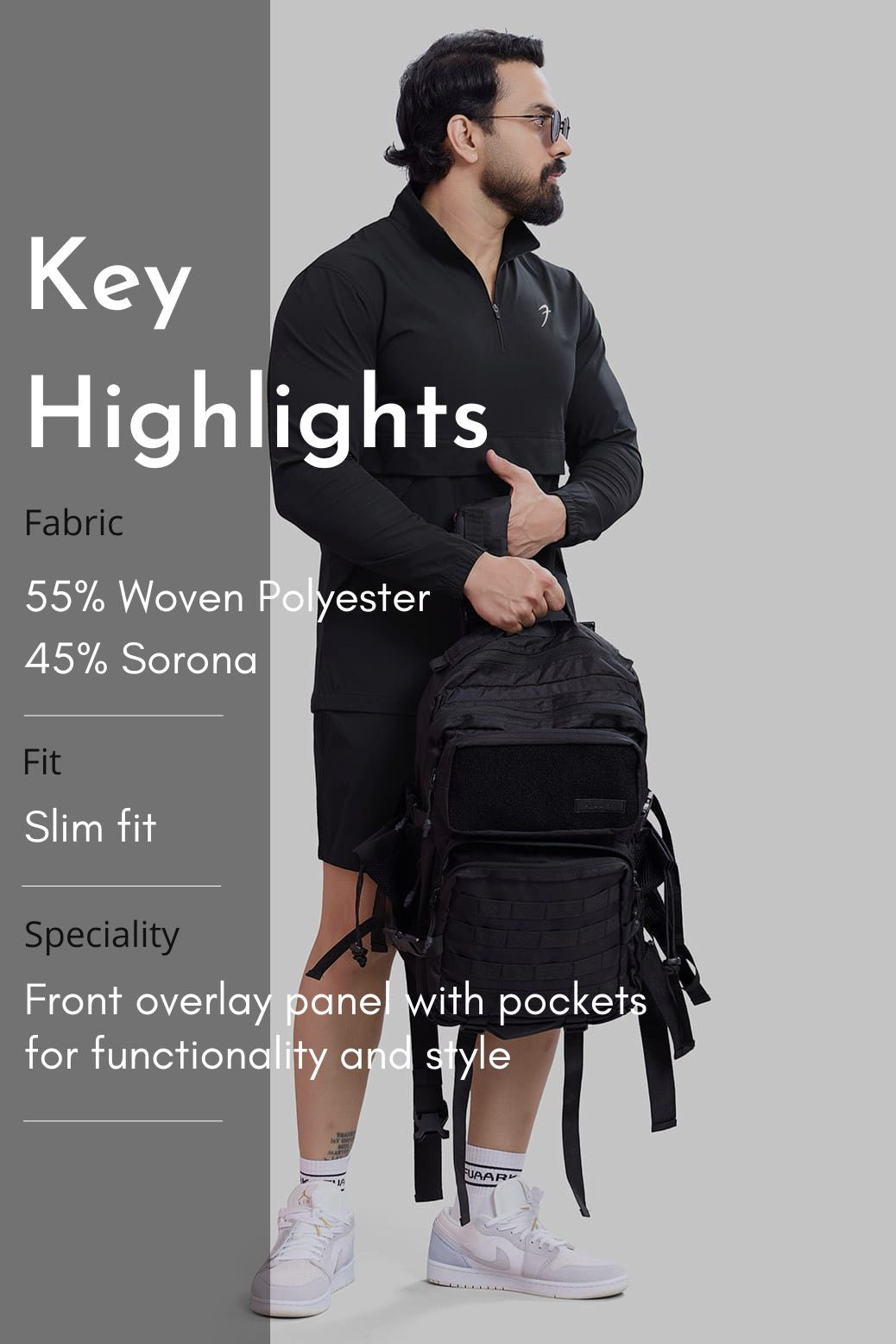 Thread Pullover Black