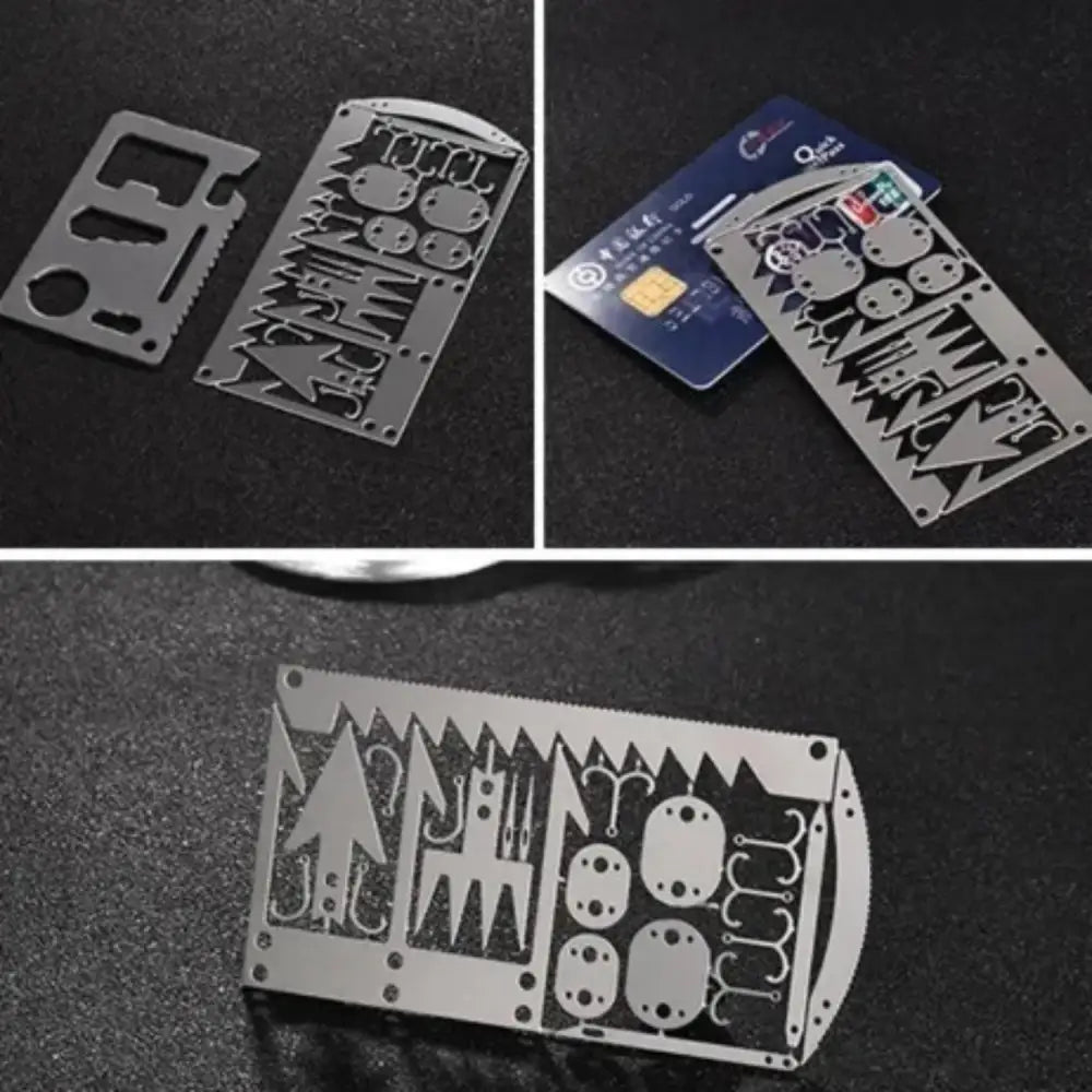 22-in-1 Stainless Steel Survival Tool Card - SS