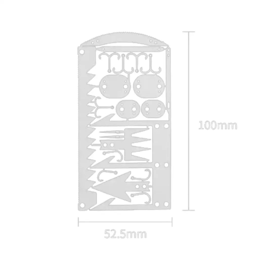22-in-1 Stainless Steel Survival Tool Card - SS