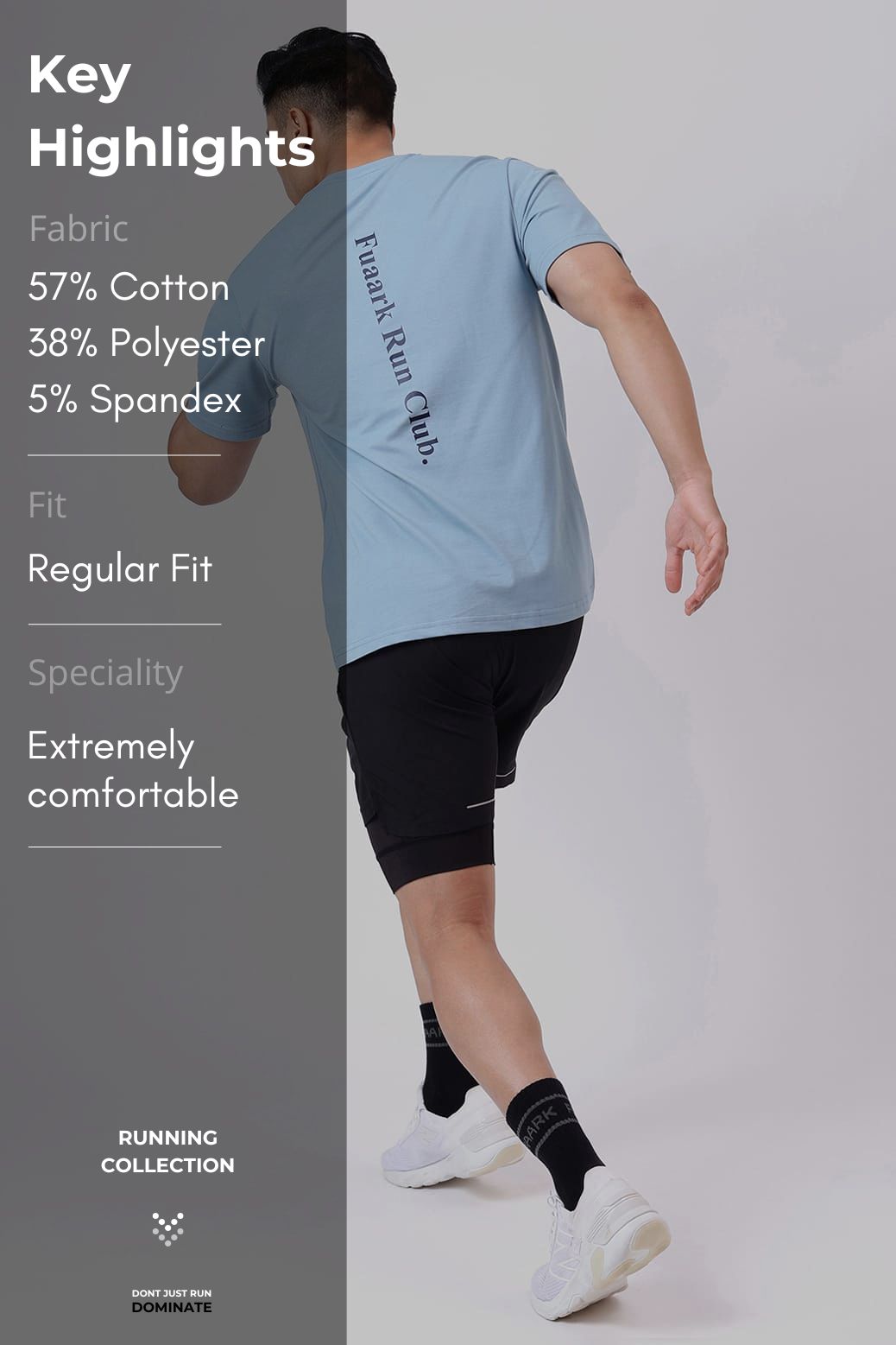 Pulse Running T-shirt Light Blue