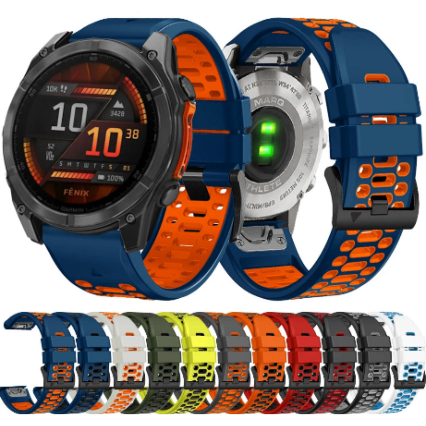 Quick Fit Silicone Strap for the Garmin Fenix 5X & 5X Plus (available in 12 colours)