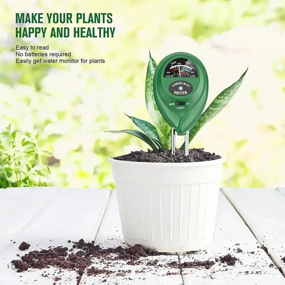 3 In1 Soil Moisture Sensor Meter Soil Water Moisture PH Measuring Tool Garden Plant Acidity Humidity Sunlight Test