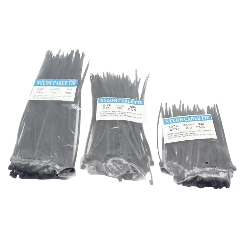 300 Pcs Nylon Cable Self-locking Plastic Wire Zip Ties Set 3*100 3*150 4*200 MRO & Industrial Supply Fasteners &