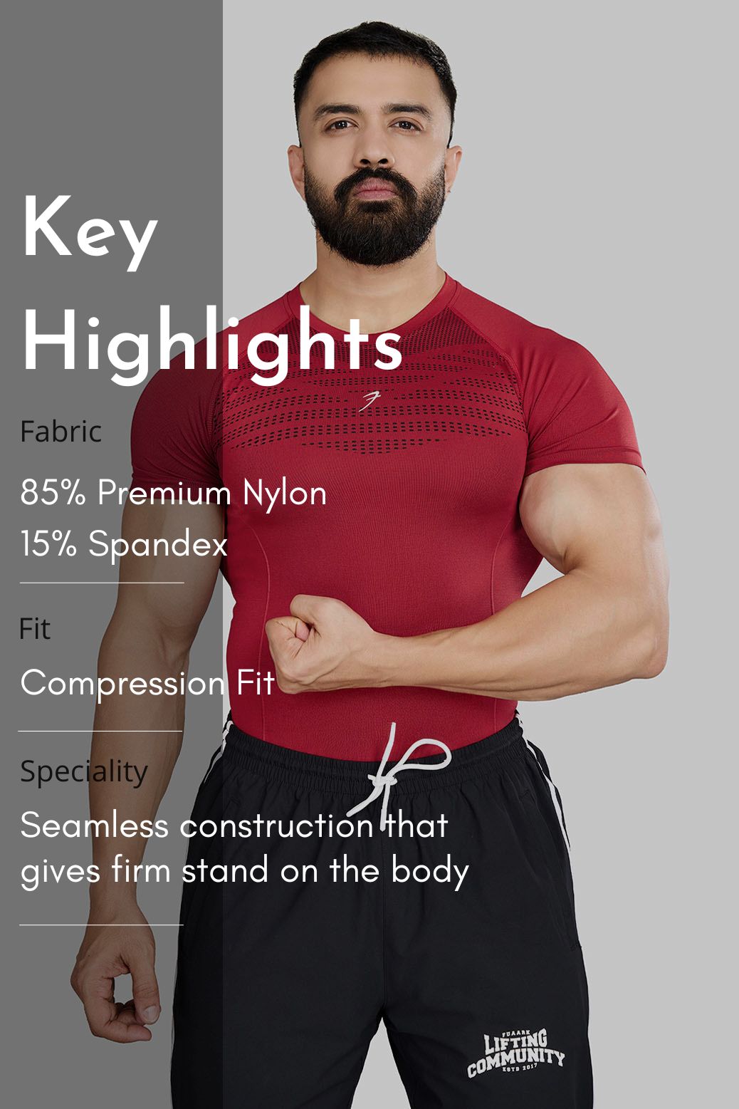 Power Seamless T-shirt Red/Logo