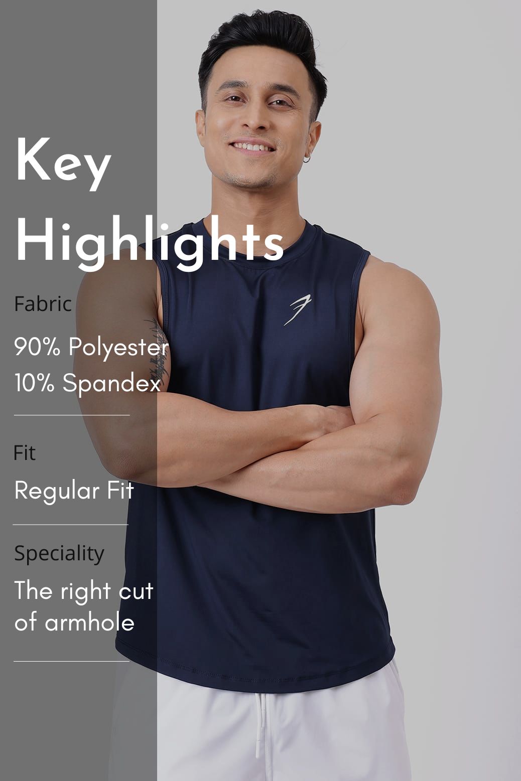 Urban Deep Arm Tank Navy