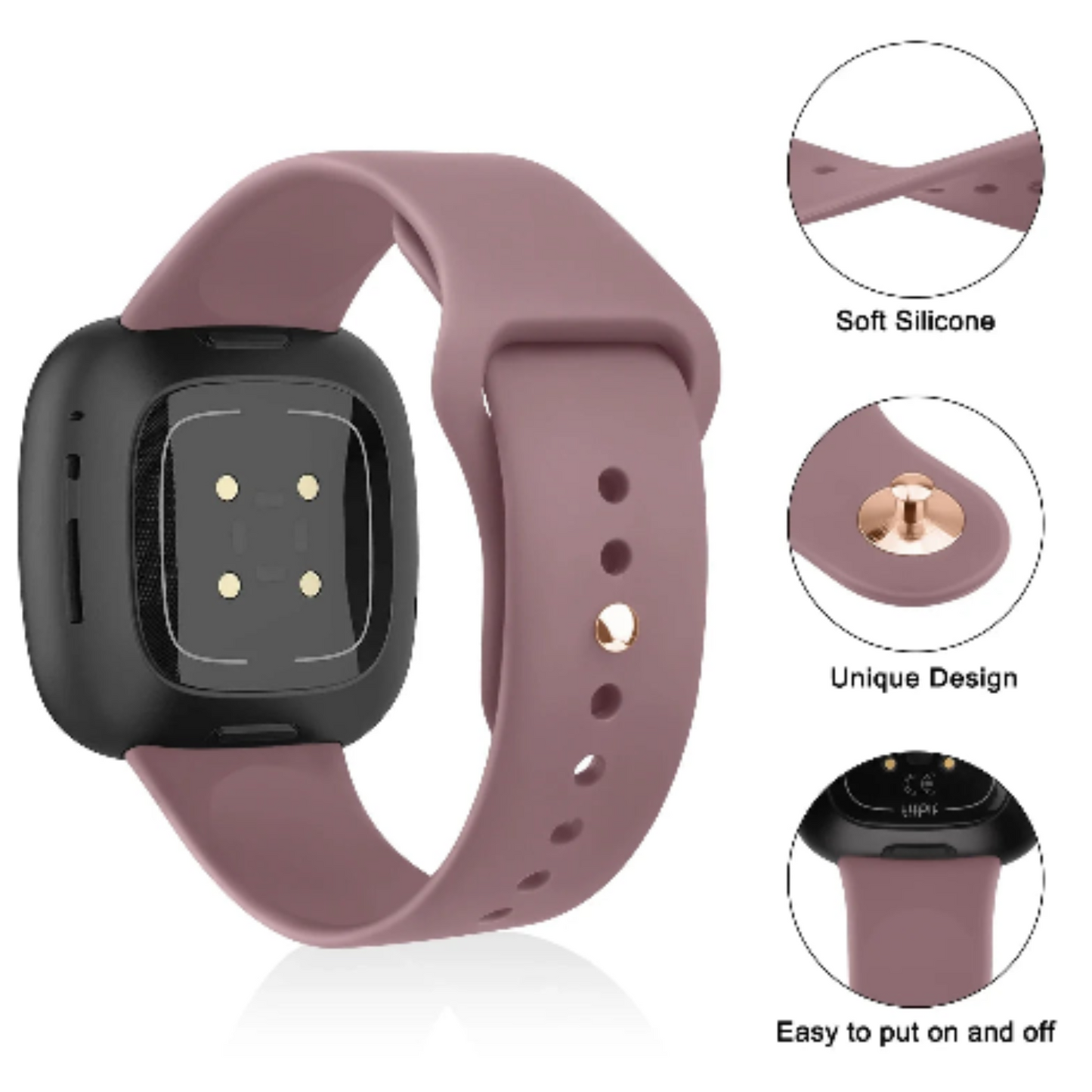 Flexible Silicone Wristband for the Fitbit Versa 3 (available in 17 colours)