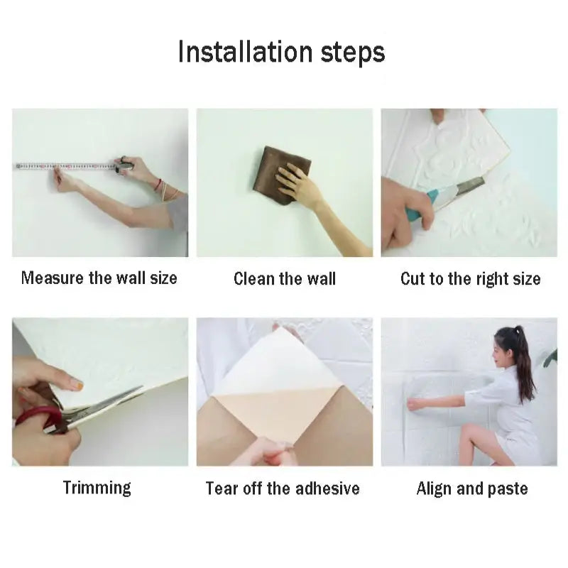 3D Waterproof Wall Stickers (35×35cm) (available in 4Pcs and 12Pcs) - SS