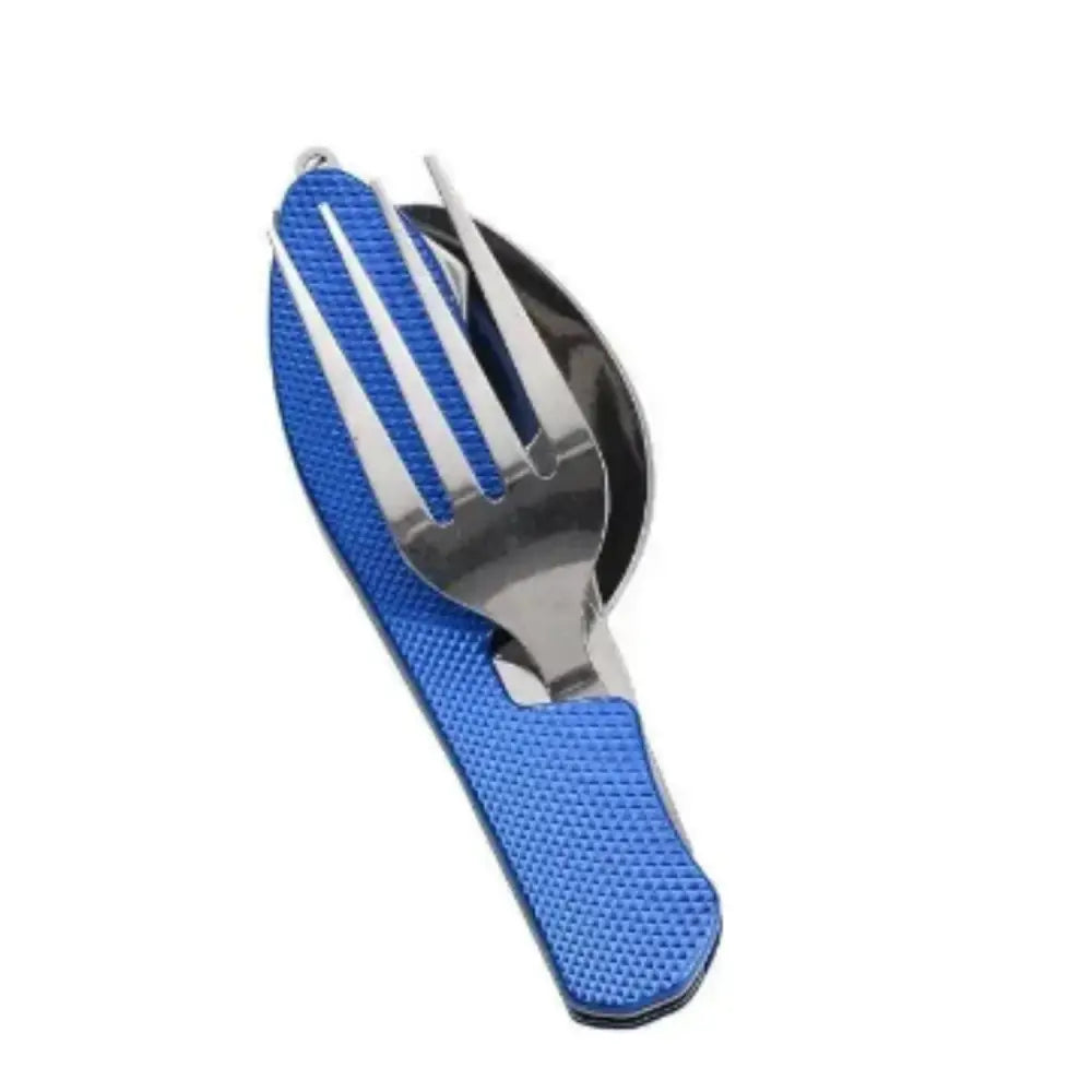 4-in-1 Folding Camping Cutlery Set - SS