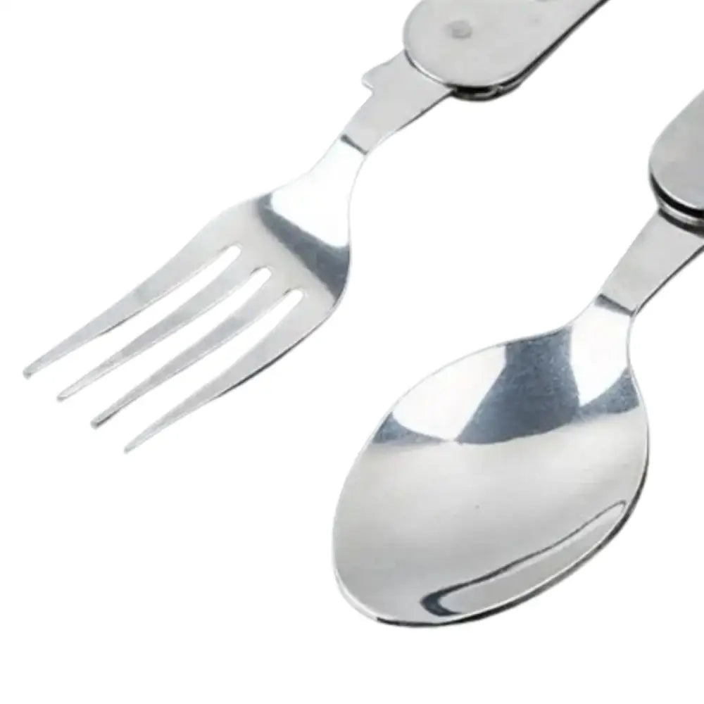 4-in-1 Folding Camping Cutlery Set - SS