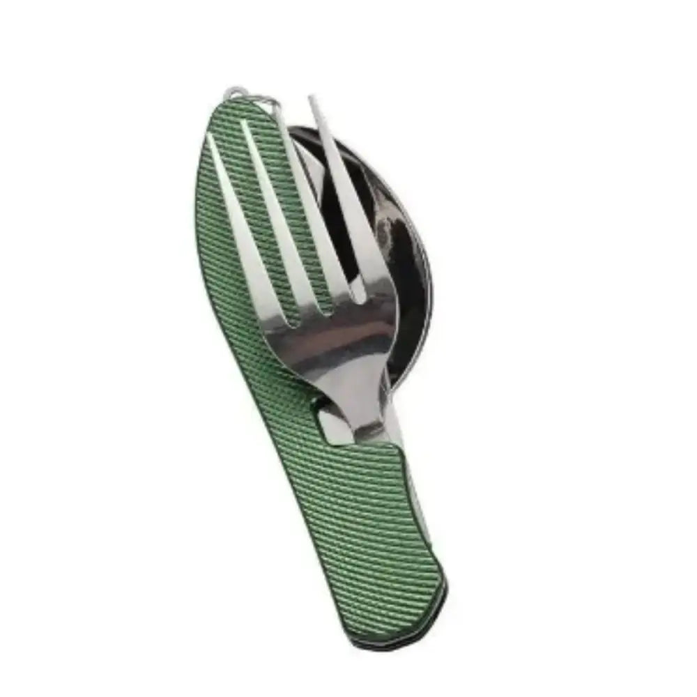 4-in-1 Folding Camping Cutlery Set - SS