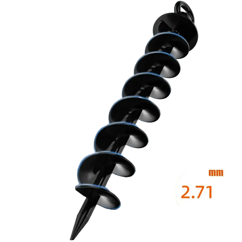 4 Pack Heavy Duty Spiral Ground Anchor for Trampoline Tent Swing Set Sheds Carports Mobile Home with Nut and Tool Black