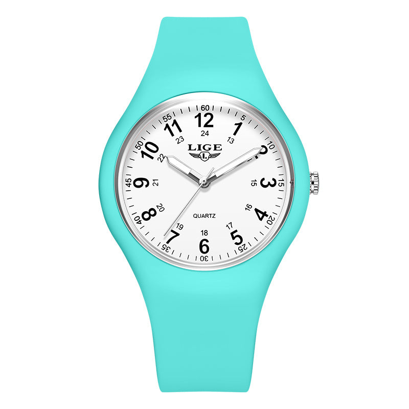 LIGE Minimalist Silicone Quartz Watch – Unisex Design (Available in Multiple Colour Combinations)