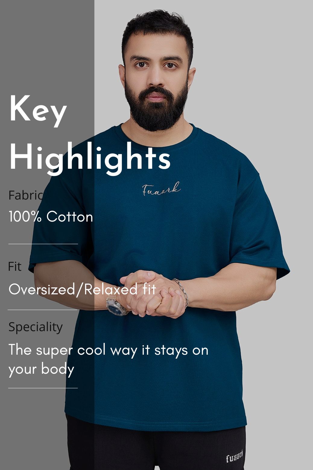 Bold Oversized T-shirt Teal