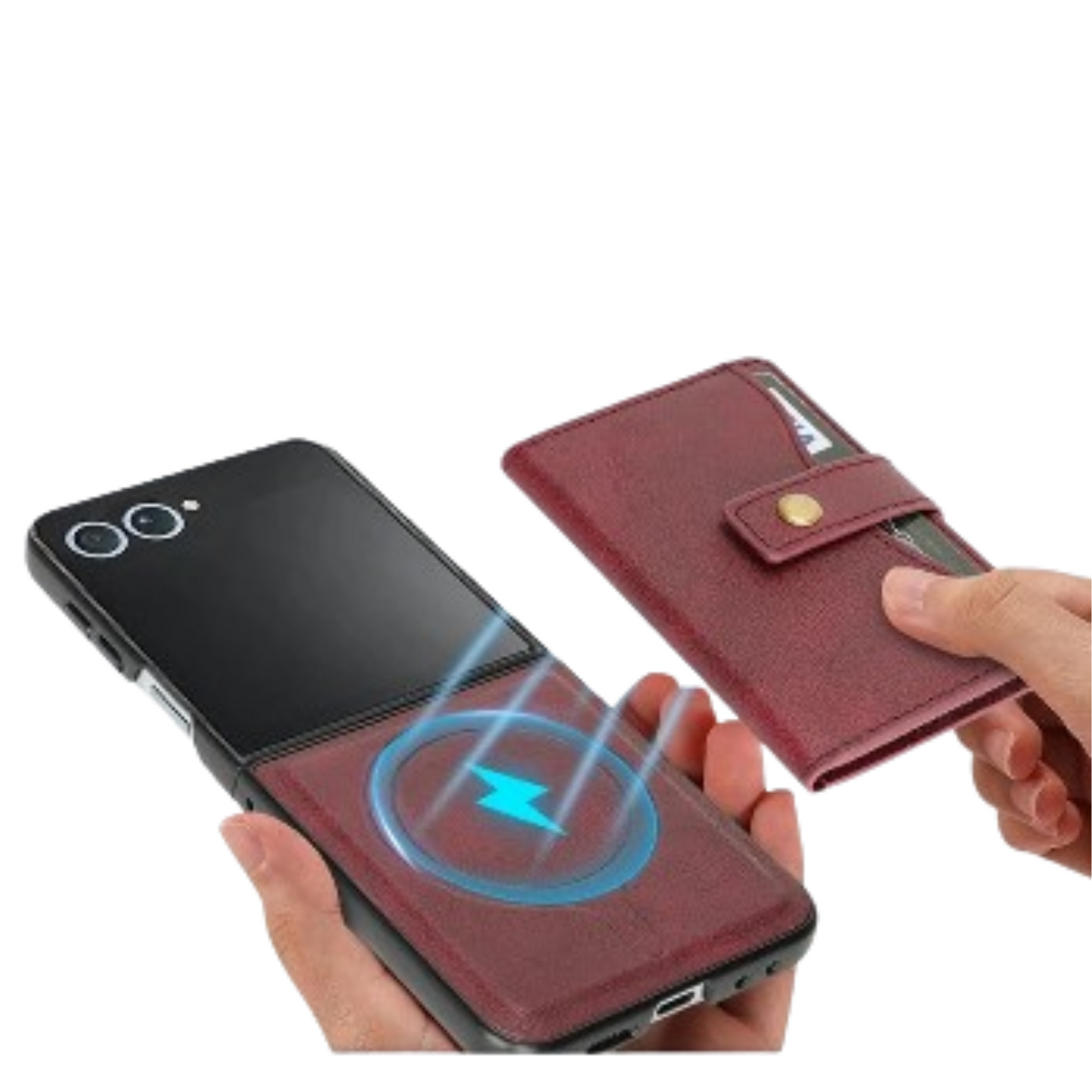 Magnetic Wallet Leather Case for the Samsung Galaxy Z Flip7 (4 colours available)