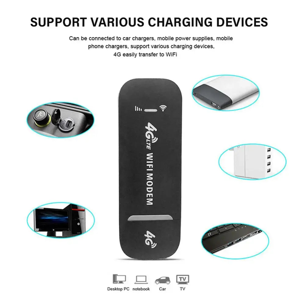 4G LTE USB WiFi Dongle & Mobile Hotspot (available in White & Black) - 9eight5