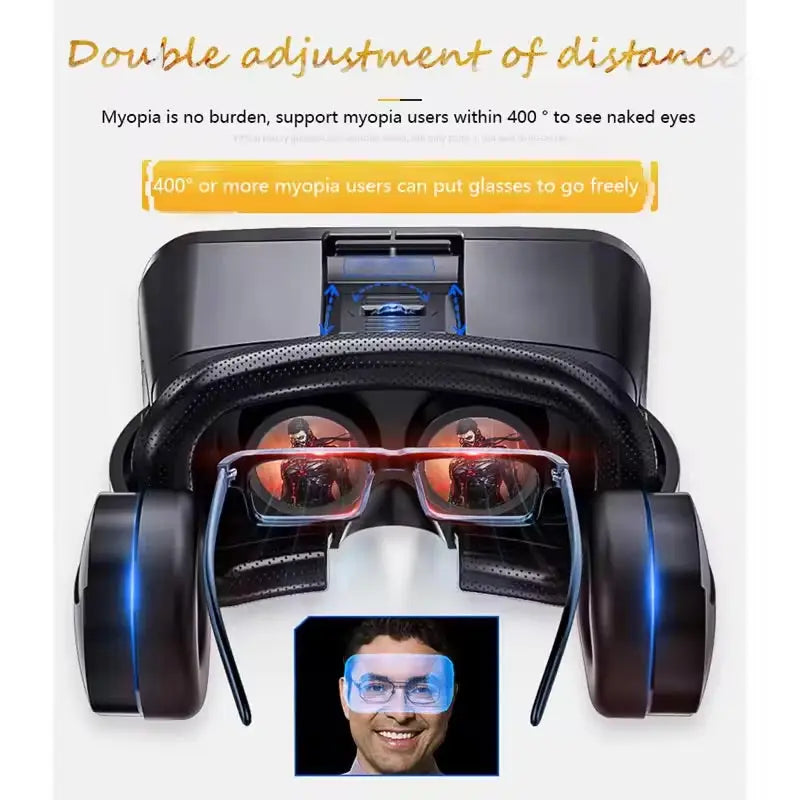 4K VR Headset with Rocker – 3D Virtual Reality Glasses - 9eight5