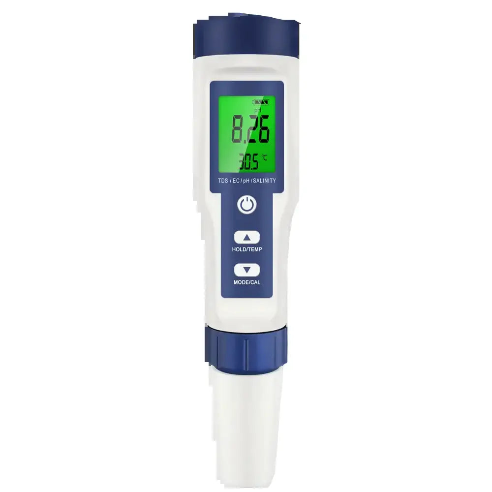 5-in-1 Digital PH TDS EC Meter Pen - Meter with Backlight / Temperature Tester - HBC