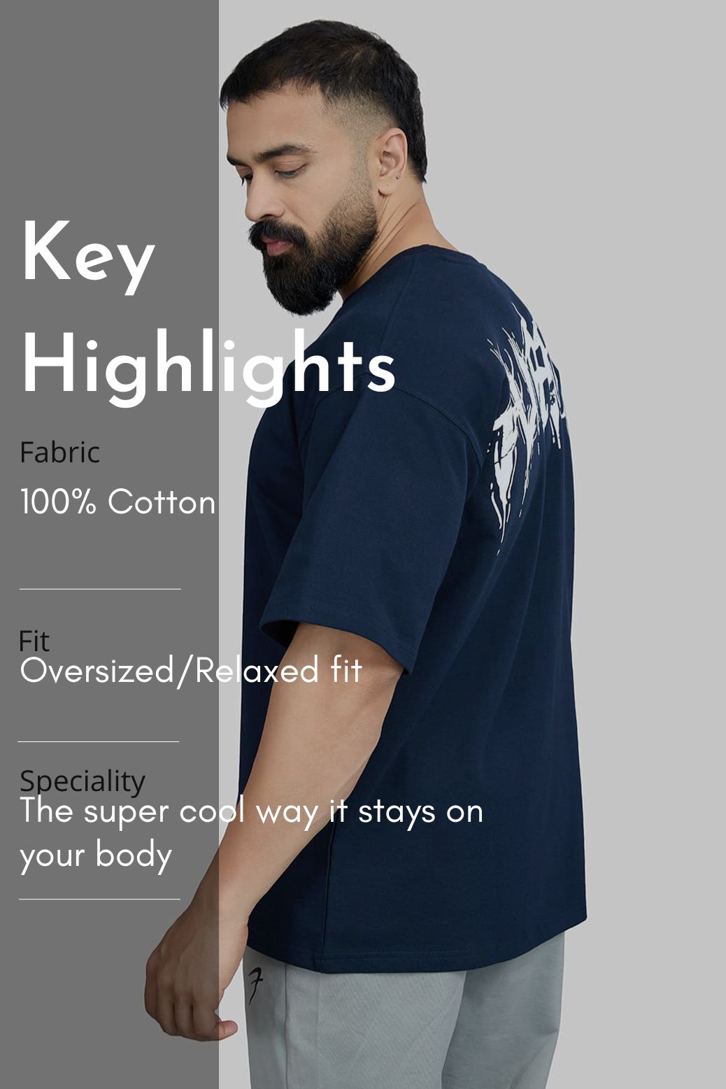 Ignite Oversized T-shirt Navy