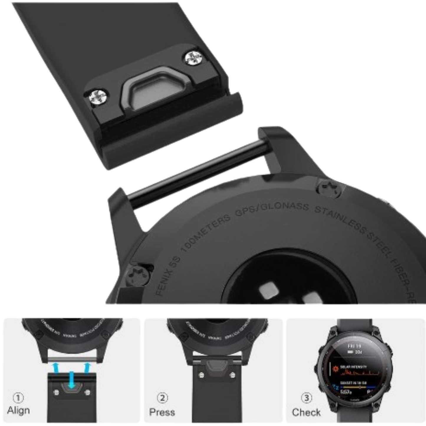 QuickFit Silicone Strap for th Garmin Instinct 2 (available in 12 colours)