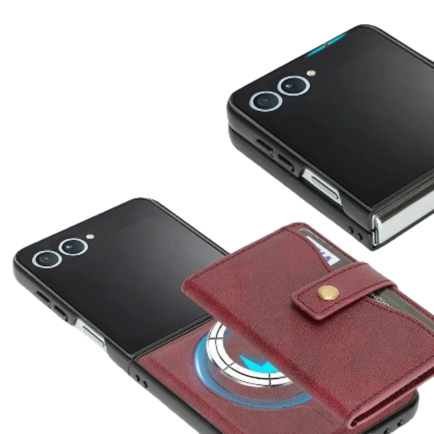 Magnetic Wallet Leather Case for the Samsung Galaxy Z Flip7 (4 colours available)