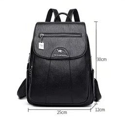 Vintage Soft Leather Backpack for Women