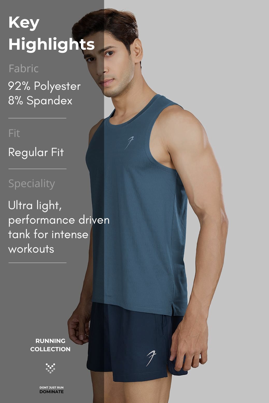 Ember Running Tank Light Blue