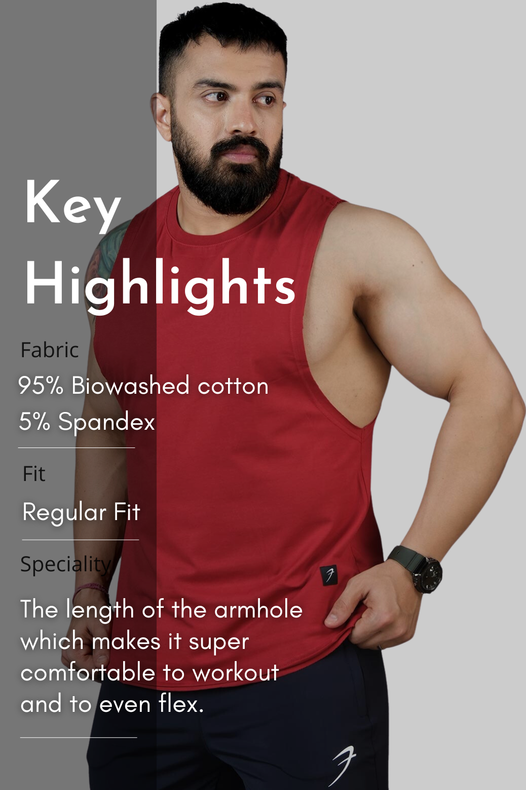 Legacy DeepArm Tank Maroon