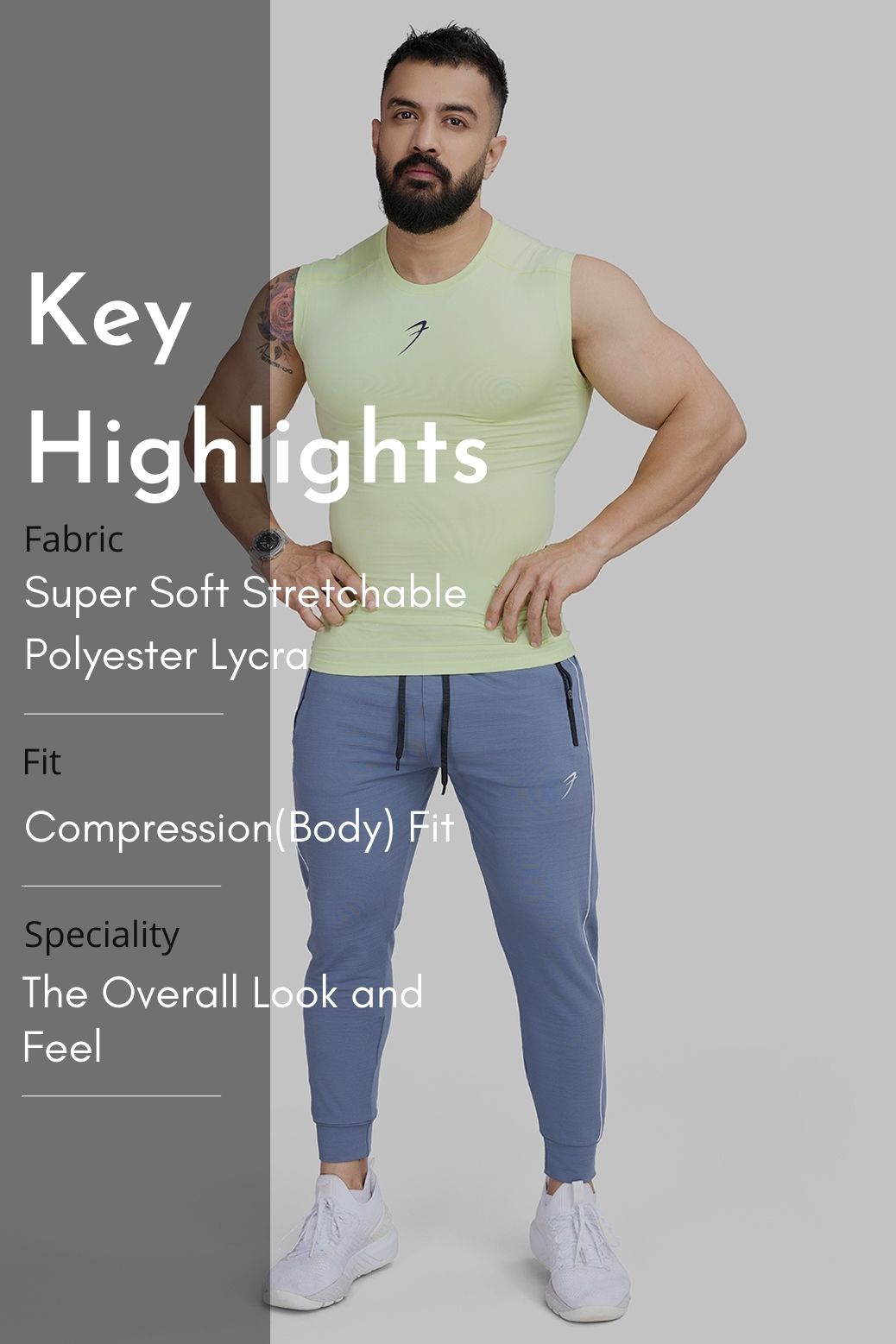 Compression Sleeveless Tank Lime