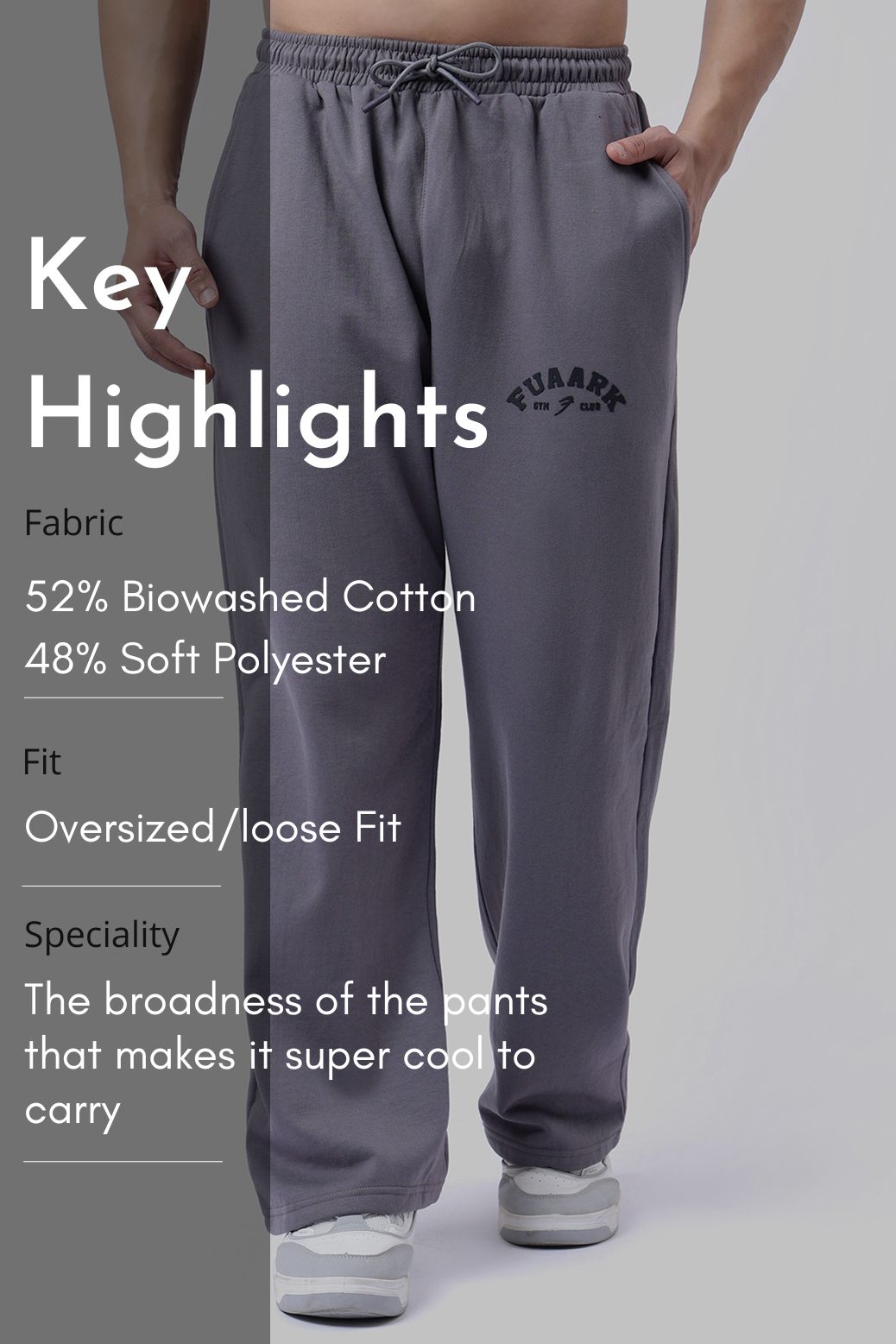 Laidback Relaxed Pants Dark Grey