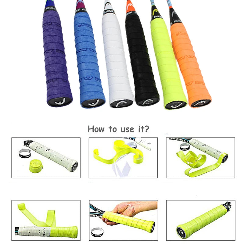 Padel Racket / Tennis Racket Non-Slip Sweat Absorbing Grip Tape (5 Pcs)