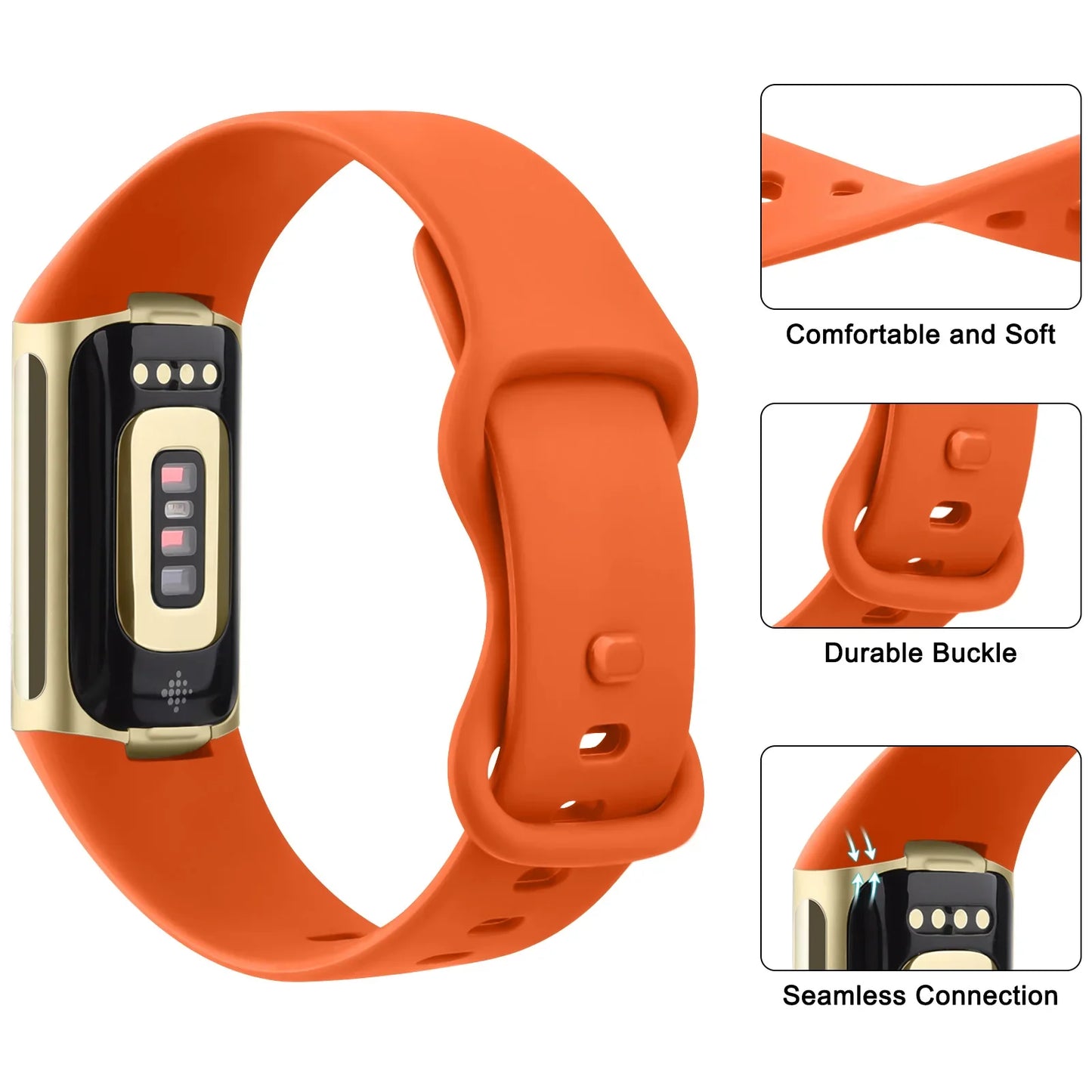 Adjustable Strap for the Fitbit Charge 5/6 (2 sizes & 19 colours available)