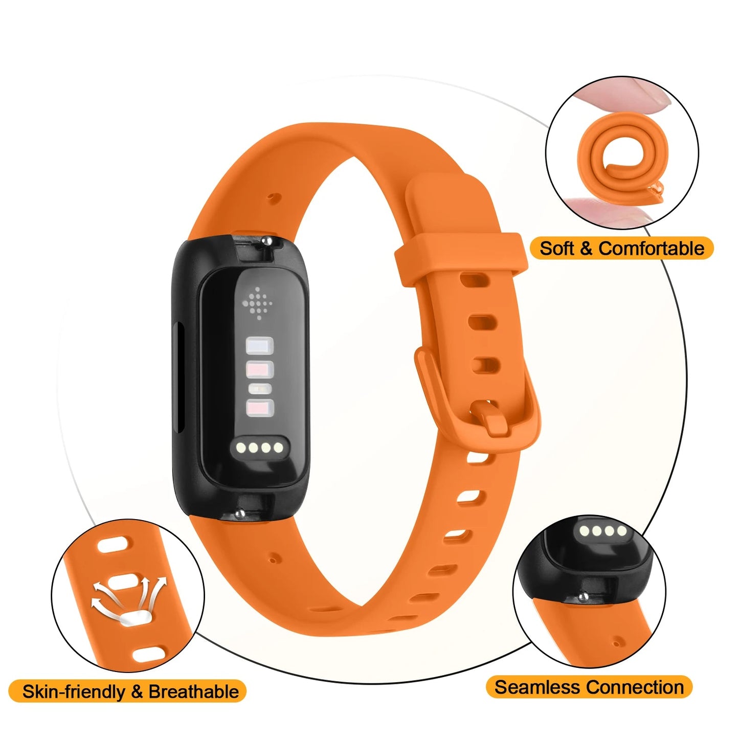 Silicone Sport Strap for the Fitbit Inspire 3 Series (21 colours available)