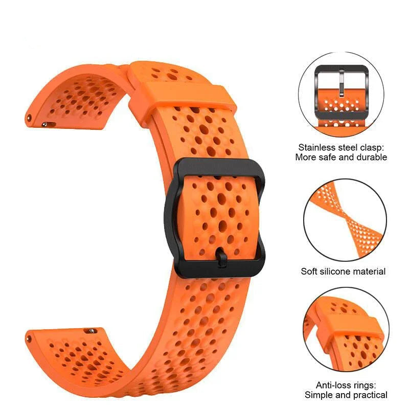 Silicone Strap for the Garmin Forerunner & Venu Series (20mm/22mm) (20 colours available)
