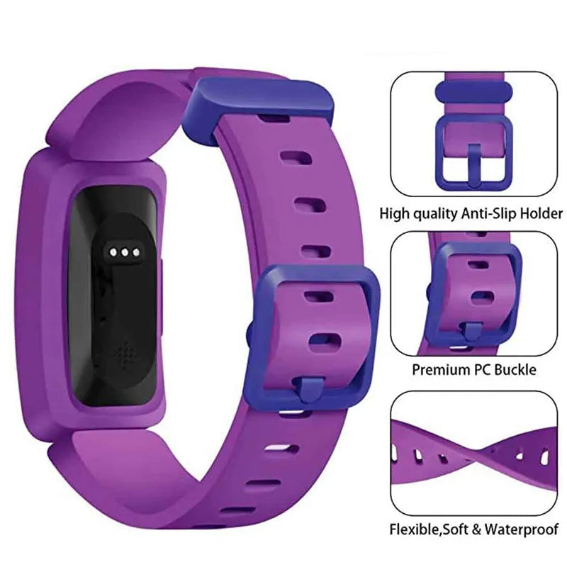 Kids Silicone Strap for The Fitbit Ace 2/3 & Inspire Series (16 colours available)