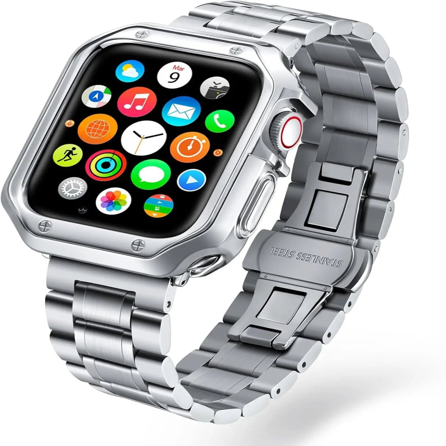 Stainless Steel Strap for the Apple Watch Ultra/Series 3–10 (38–49mm) (2 sizes & 18 colours available)