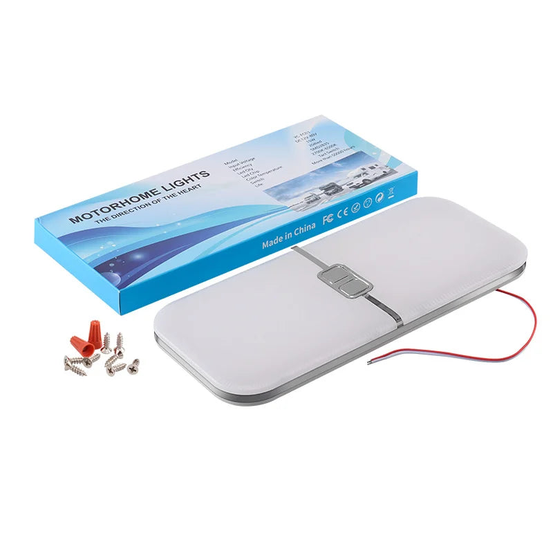 3-Color Dimmable 12V LED Interior Ceiling Light for RV's & Caravans