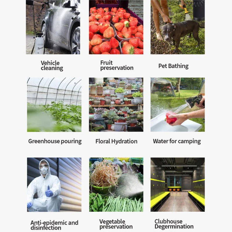 Portable Outdoor Manual Camping Shower – 3/5/8L with Hose