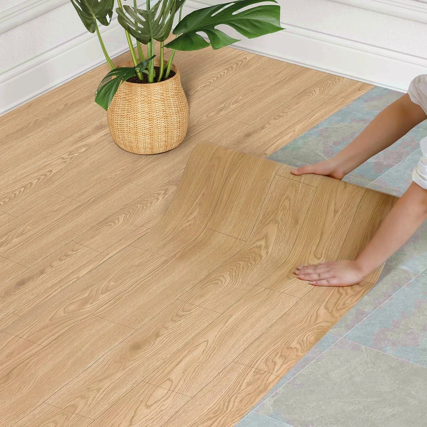 Thick Wood Grain PVC Floor Sticker (40cm) (available in 5 designs)