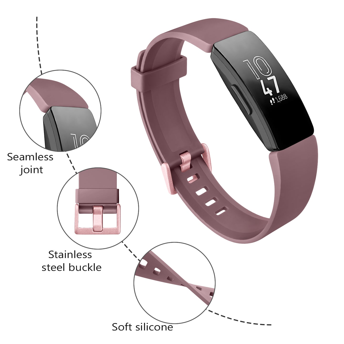 Silicone Strap for Fitbit Inspire 2 Series (available in 21 colours)